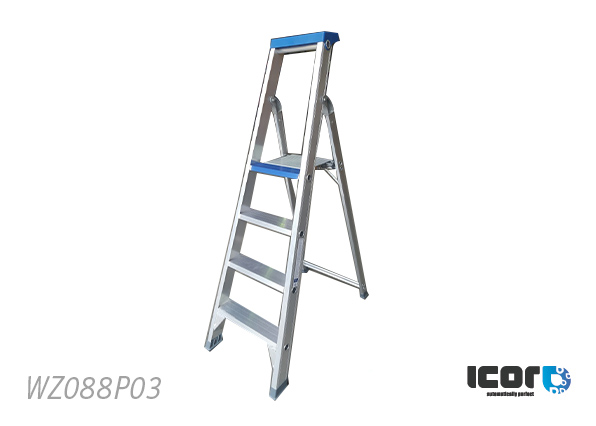 ALUMINIUM INDUSTRIAL STEP LADDER - 4 TREADS