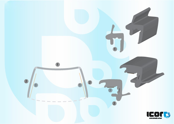 TOYOTA RAV 4 2019- MOULURE PARE-BRISE 3/4