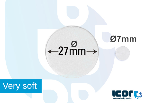 SILICON PAD SOEPEL VOOR SENSOR- ROND 27mm + 7mm