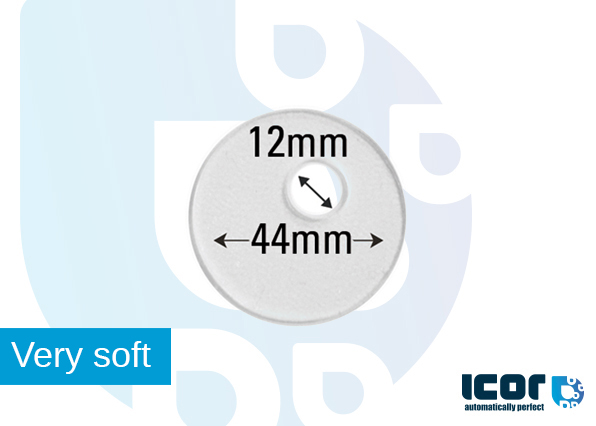 FLEXIBLE SILICON PAD FOR SENSOR - ROUND 43mm W/ ROUND CUT OUT Ø12mm