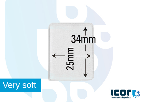 SILICON PAD SOEPEL VOOR SENSOR- VIERKANT 25x34mm