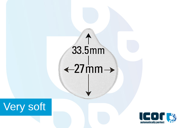 SILICON PAD SOEPEL VOOR SENSOR- ROND 27mm - Druppelvormig
