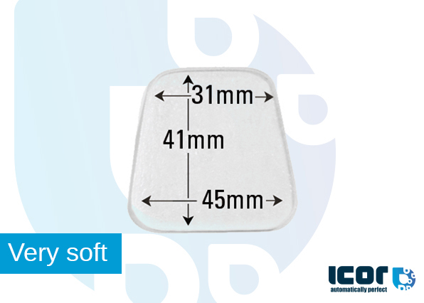 SILICON PAD SOEPEL VOOR SENSOR- TRAPEZOID 31/45x41mm