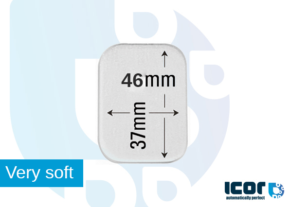 FLEXIBLE SILICON PAD FOR SENSOR - RECTANGLE 37x46mm