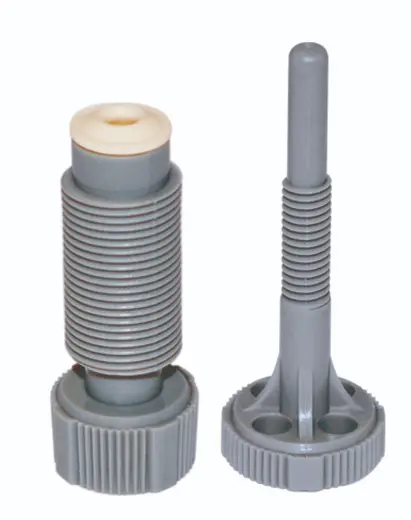 INJECTOR WITH PLUNGER - GREY=METRIC THREAD
