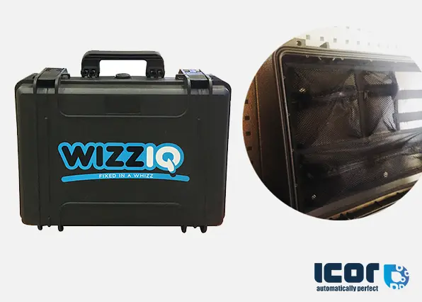 VALISE NOIR ETANCHE POUR IQREPAIRKIT + COMPARTIMENT COUVERCLE