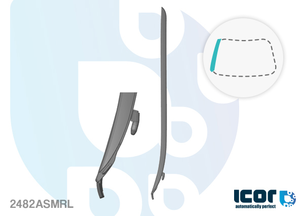 BMW - X1 SUV (F48) 2015 - VOORRUIT SIERLIJST - LINKS