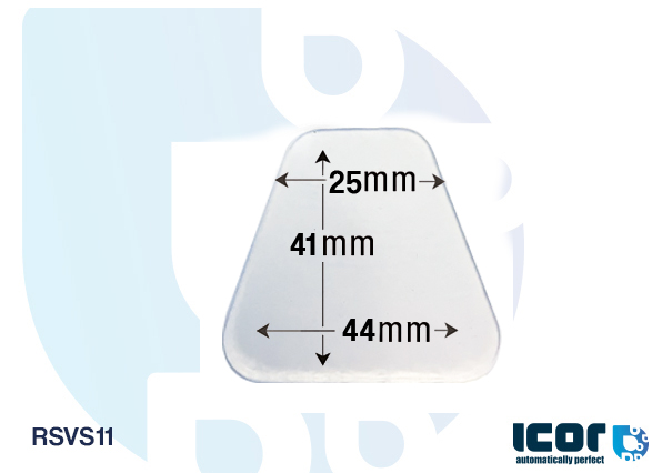 SILICONE SOUPLE POUR DETECTEUR - TRAPEZOIDAL 25/44x41mm