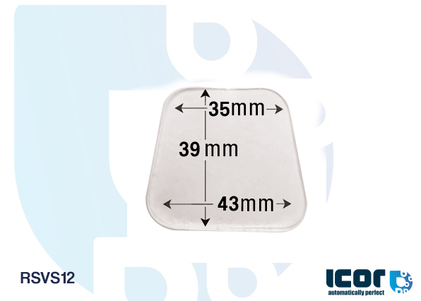 FLEXIBLE SILICON PAD FOR SENSOR - TRAPEZOID 35/43x39mm