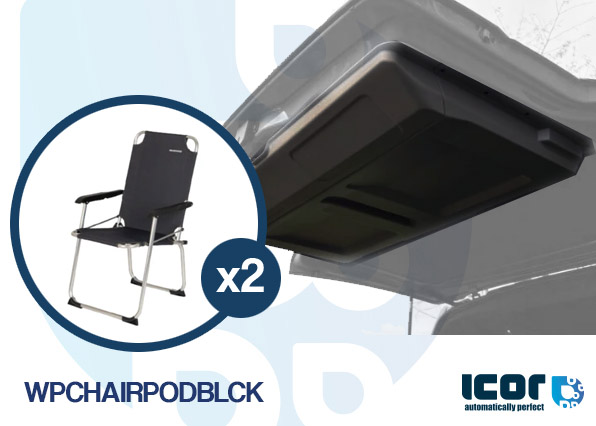 ACHTERKLEP CAMPINGSTOELHOUDER/CHAIR POD VOOR T5/T6 - ZWART
