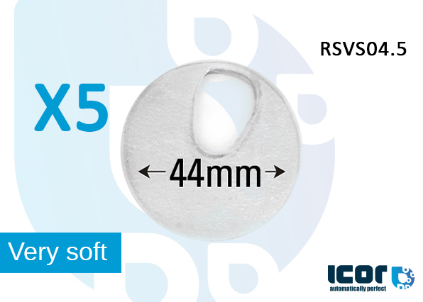 5 x FLEXIBLE SILICON PAD FOR SENSOR - ROUND 43mm W/ OVAL CUT OUT