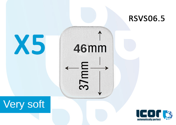 5 x SILICON PAD SOEPEL VOOR SENSOR- VIERKANT 37x46mm