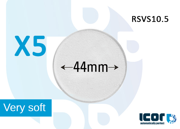 5 x SILICONE SOUPLE POUR DETECTEUR - ROND 43mm SCANIA (sans trou)