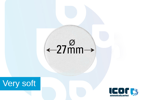 5 x FLEXIBLE SILICON PAD FOR SENSOR - ROUND 27mm