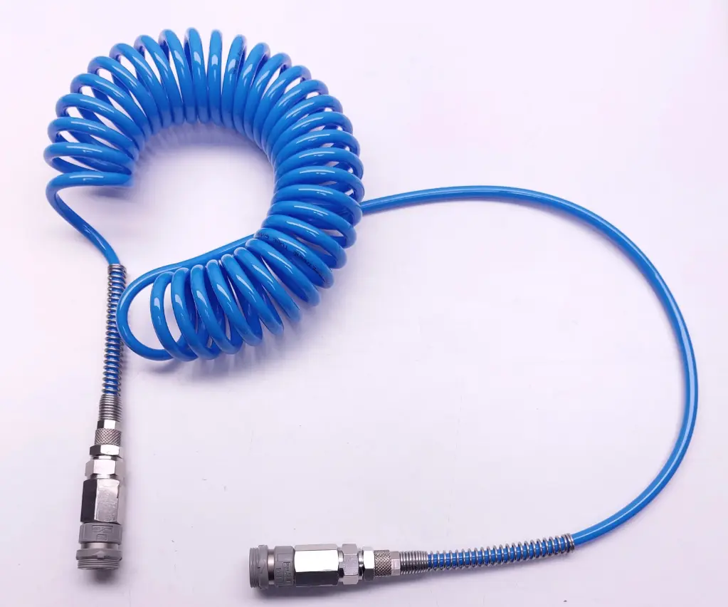 PNEUMATIC SPIRAL HOSE WITH CONNECTORS