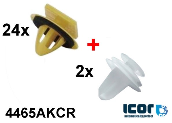 KIA EV6 5D CROSSOVER 2021 - CLIP PB - LATERAL (24 Jaune + 2 Blanc)