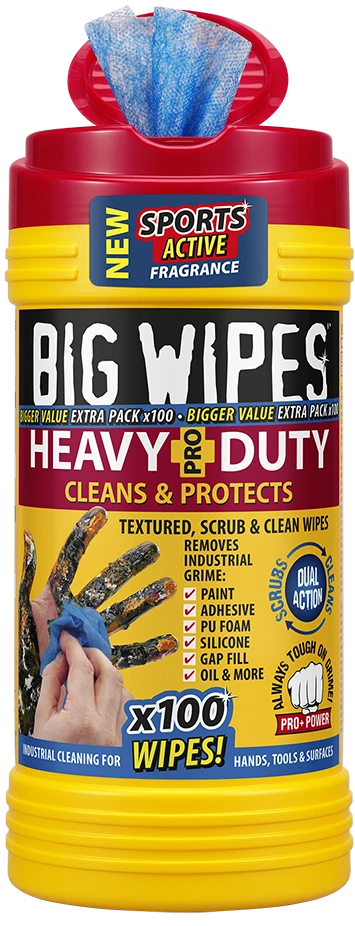Heavy Duty - Tube of 100 industrial wipes