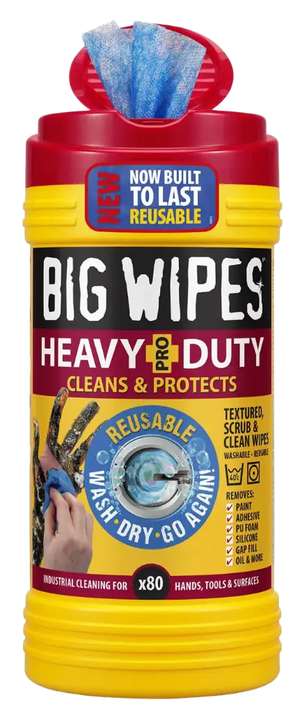NEW - Heavy Duty - Tube met 100 industriële doekjes - Herbruikbaar