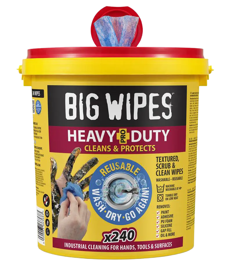 NEW - Seau de 240 lingettes industrielles Heavy Duty - Réutilisables