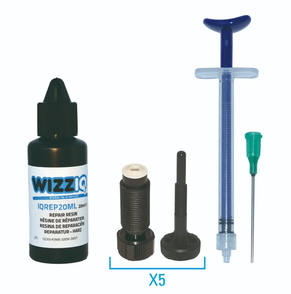 20ML WIZZIQ RESIN + 5 BLACK INJECTOR SETS, SYRINGE & NEEDLE