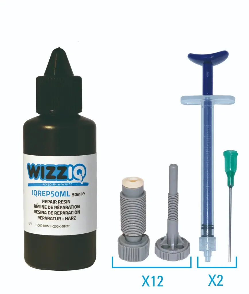50ml WIZZIQ HARS (200-250 REPARATIES)+12 INJECTOR GRIJS + 2 INJECTIESPUITEN EN NAALD