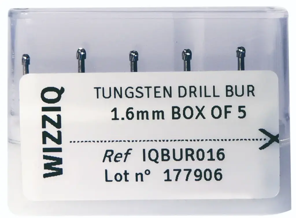 TUNGSTEN DRILL BUR 1.6 mm. TIP (BOX OF 5)
