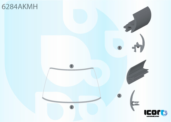 OPEL/VAUXHALL ASTRA 98- VR BOVEN+ONDERSTE SIERLIJST