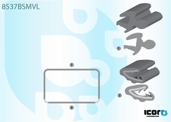 VW TRANSPORTER T4 90- BACKLITE MOULDING DOOR