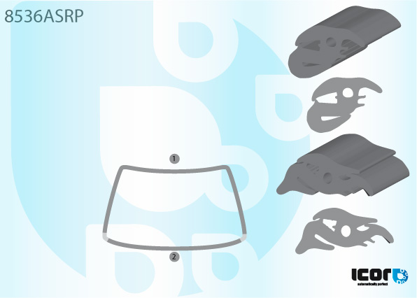 VW TARO 89- WS RUBBER W/OUT FILLERSTRIP