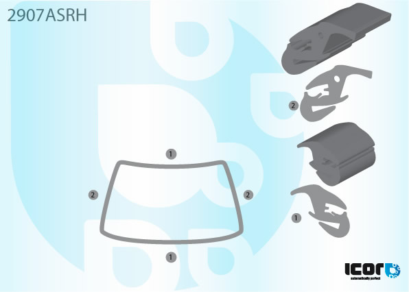 DAIHATSU CHARADE G11 83-86 VR RUBB MET SIERL.-UITSPARING