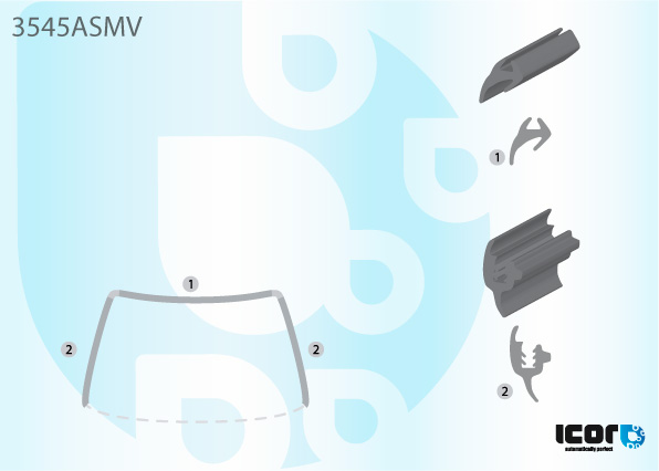 FORD ESCORT MKIV VAN 90- MOULURE EN U PARE-BRISE