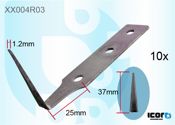 10 LAMES POUR COUTEAU A FROID 37mm - STANDARD - CARBON