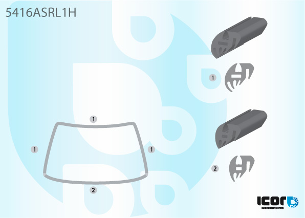 MERCEDES LP381 II 84- WS RUBBER W/OUT FILLERSTRIP