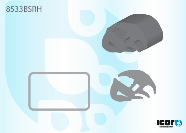 VW GOLF II 83-91 ACHTERRUIT RUBBER