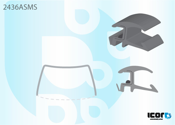 BMW SERIE 3 (E46) SAL 98- MOULURE EN U PAREBRISE