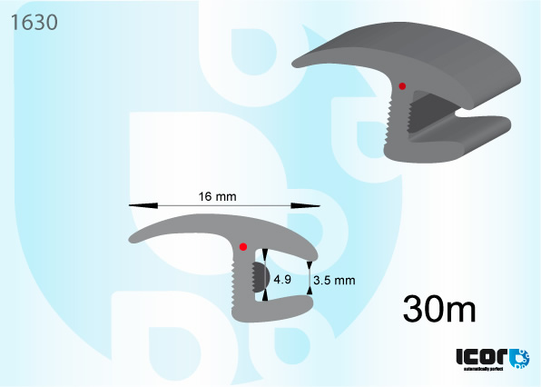 ROULEAU DE 30 M PROFIL PVC AVEC BUTYL 16MM