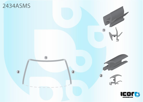 BMW SERIE 5 (E39) 95- MOULURE EN U PB