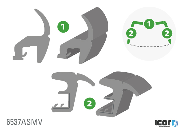 PEUGEOT PARTNER 96- WS U MOULDING