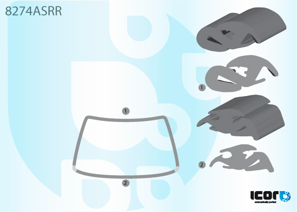 TOYOTA LANDCRUISER HDJ80 91- VR RUBB. ZONDER PEES-UITSPAR.