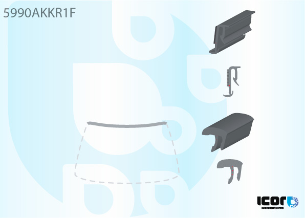 NISSAN TERRANO II 92- KIT UPPER MOULD+GLASS EDGE