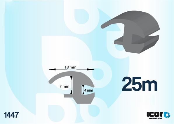 ROL 25 M CITROEN AX II 90- VR RUBBER PROFIEL