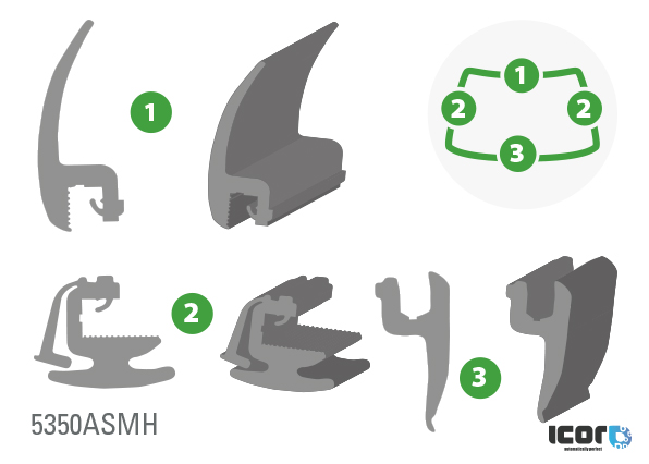 MCC SMART 3P+2P SOFTTOP 98- MOULURE DE PB