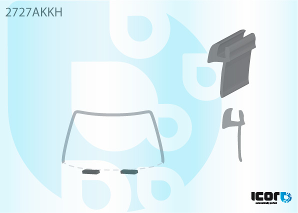 CITROEN C5 2001- MOULURE DE PARE-BRISE+2 CALES