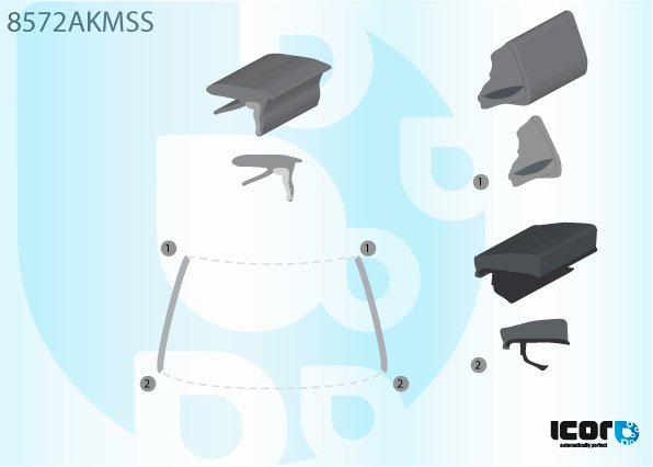 AUDI A4 2001- KIT WS LEFT+RTIGHT MOULDINGS