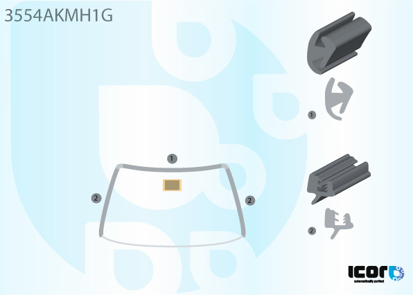 FORD KA 96- KIT WS U MOULDING+PAD