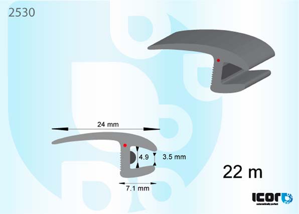 ROULEAU DE 22 M PROFIL PVC AVEC BUTYL 25MM