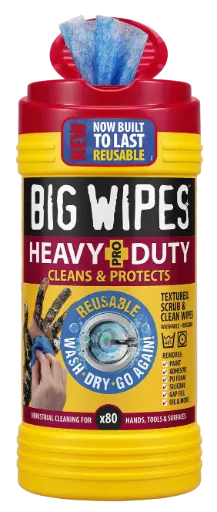 [BW24200100-RU‐BX] NEW - Heavy Duty - Tube met 100 industriële doekjes - Herbruikbaar
