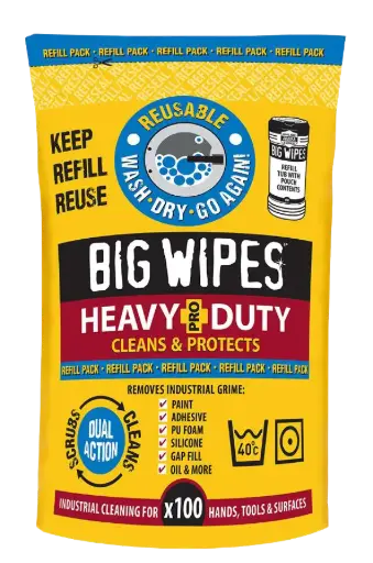 [BW20260100-RU] NEW Refil Pack of 100 Heavy Duty industrial wipes - Reusable